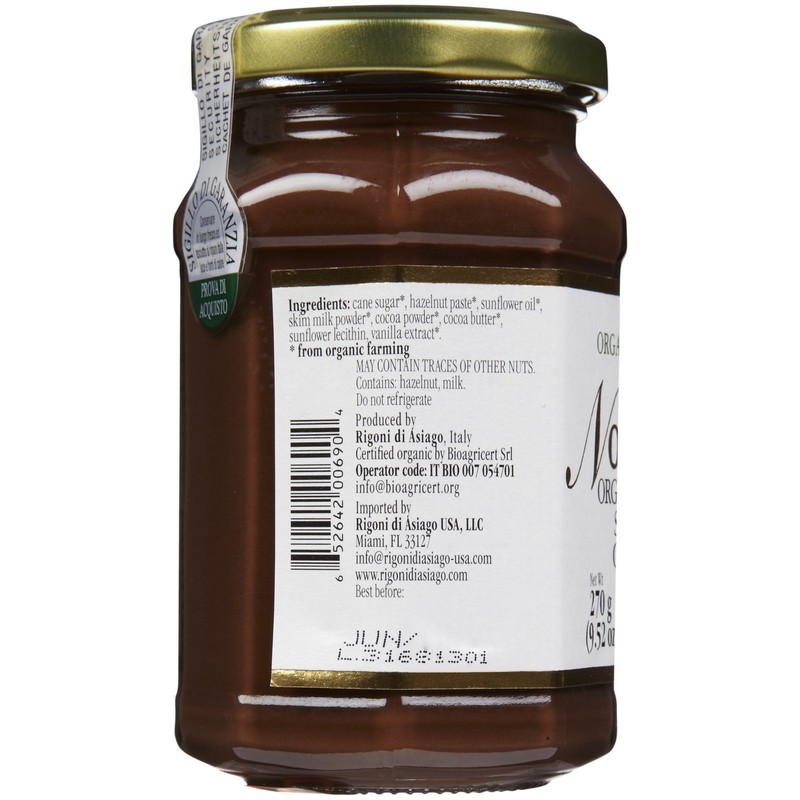Nocciolata Organic Hazelnut Spread, 9.52 oz