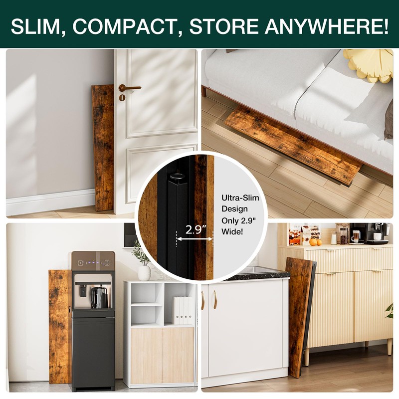 Frylr Small Folding Computer Desk – Portable 35.8 Inch Foldable