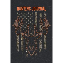 Hunting Journal: Deer Hunting | Camo Notebook | Hunting Log Book for men & boys | College Ruled | 6" x 9" | 100 Pages | Vintage Black Leather Effect Cover