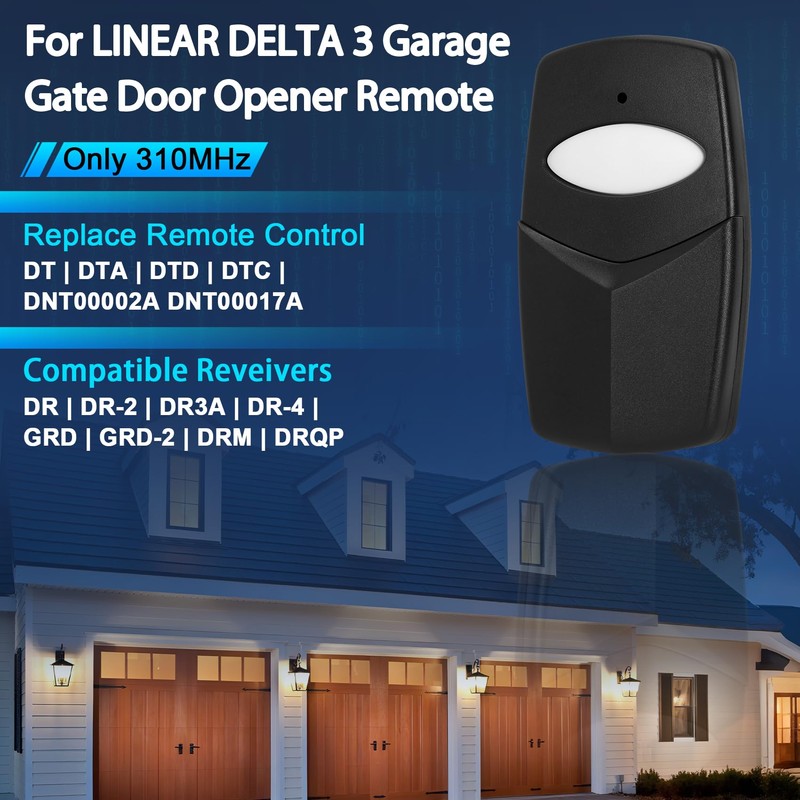 1 for Linear DTC Delta 3 Remote, 310MHz 8 Dip