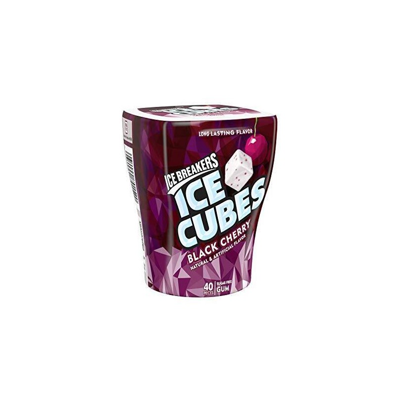ICE BREAKERS ICE CUBES Black Cherry Flavored Sugar Free Chewing