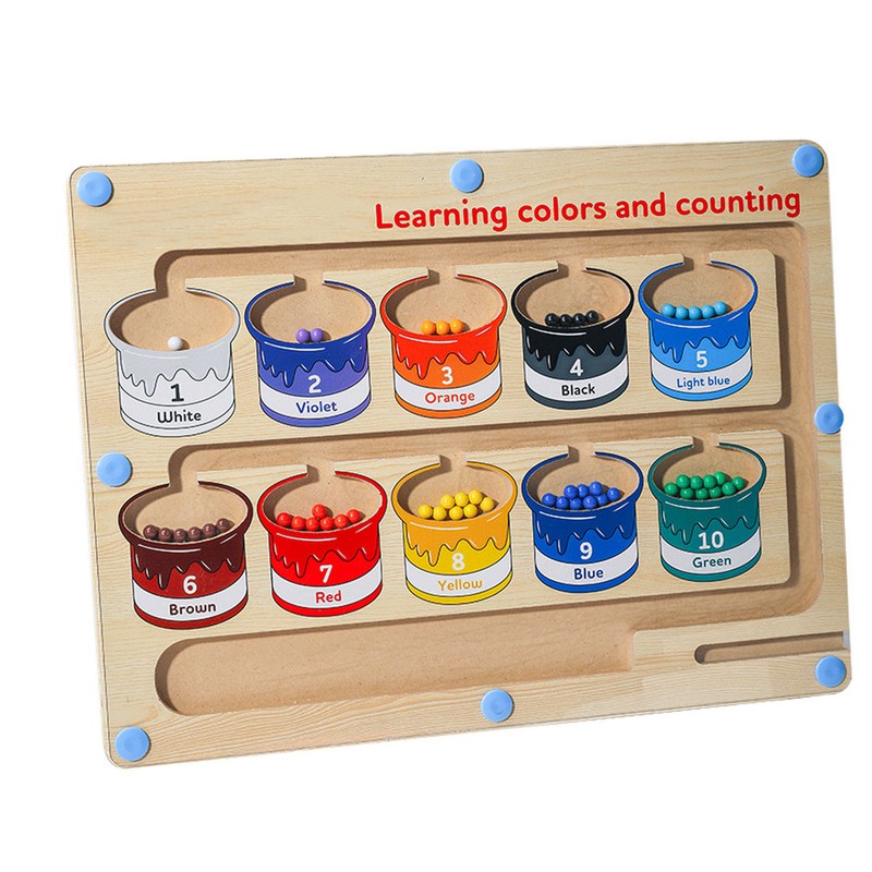Children Magnetic Color Number Maze Fine Motor Skill Brain Training
