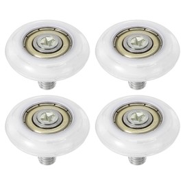 PATIKIL 26mm Drawer Roller 4pcs Drawer Pulley Replacement Wheel Bearing Small Pulley White