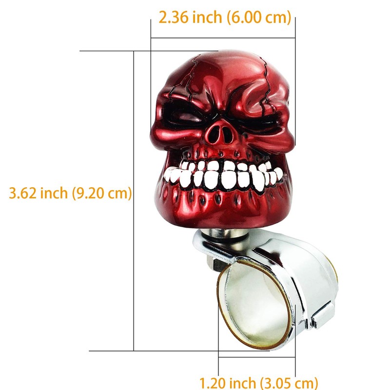Arenbel Car Turning Assist Grip Handle Skull Steering Wheel Suicide