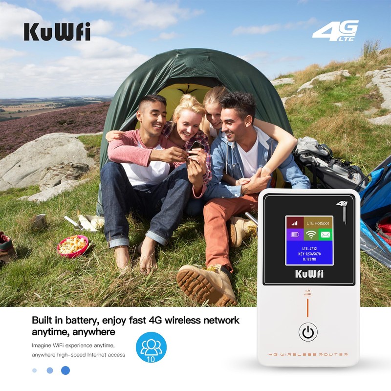 KuWFi High Speed 4G LTE Router, 4g Wireless Router with