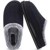 KuaiLu Men's Memory Foam Clog Slippers, Comfortable, Hand-Stitched, Microsuede Slip-On