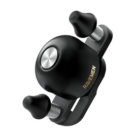 RAVEMEN Q3 Road Bike Bell, Dual-Hammer Copper Alloy Bicycle Bell for Adults Fit Handlebars up to 47mm, Lightweight for Most Grip Positions, Easy Installation