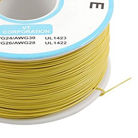 YXQ Yellow PVC Coated Tin Plated Copper Wrapping Wire Wrap 305M 30AWG Cable Reel