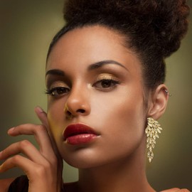 Gold Angel Wings Eagle Wings Rhinestone Retro Statement Earrings Dangling Earrings Wedding Bridal Prom Chandelier Long Drop Earrings for Women (Gold Without Card/Envelope)