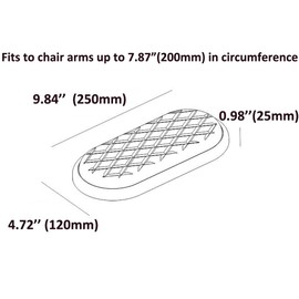 SKYZONAL Ergonomic Arm Rest Wrist Support Chair Arm Wrist Rests with Cushion Black Chair Extender Armrest Pad (1 Piece)