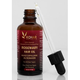 Rosemary & Moroccan Argan Hair Oil - Moisturizing & Revitalizing for Healthy, Lustrous Hair. MADE IN CANADA. 100% Natural. Chemical & Mineral Oil Free. Paraben Free. 120 ml