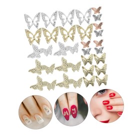 Healvian Butterfly Charms Nail Art 40pcs Metal Nail Charms Decorative for Women