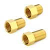 GASHER 3PCS Extension Brass Pipe Fitting, 1/2" Female to 1/2"