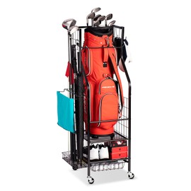 FHXZH Golf Bag Storage Rack for Garage, Organizer Stand For Golf Accessories and Equipment, Golf Club, Shed, Basement