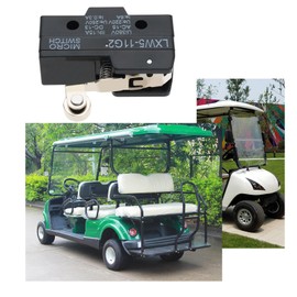 OTOTEC 2Pcs 3Pin Terminal Micro Switch with Roller Brake Pedal Micro Switch Fit for Golf Cart Compatible with EZGO TXT Gas and Electric 10606G1 10606G2 17928-G1 31535G1