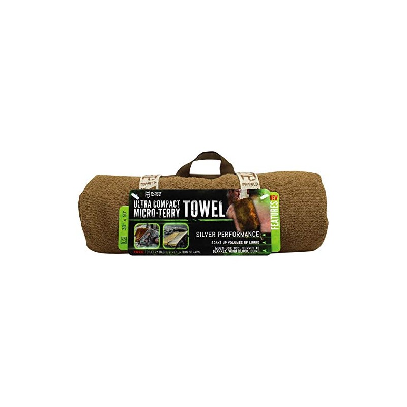 GEAR AID Quick Dry and Compact Micro-Terry Towel, Coyote, Large,