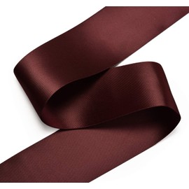 YAMA Double Face Satin Ribbon - 2 Inch 25 Yards for Gift Wrapping Ribbons Roll, Burgundy