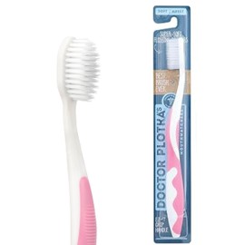 MOUTHWATCHERS Manual Soft Toothbrush for Adults, Ultra CleanToothbrush with Flossing Bristles, Good for Sensitive Teeth and Gums. Rose, 1 Each