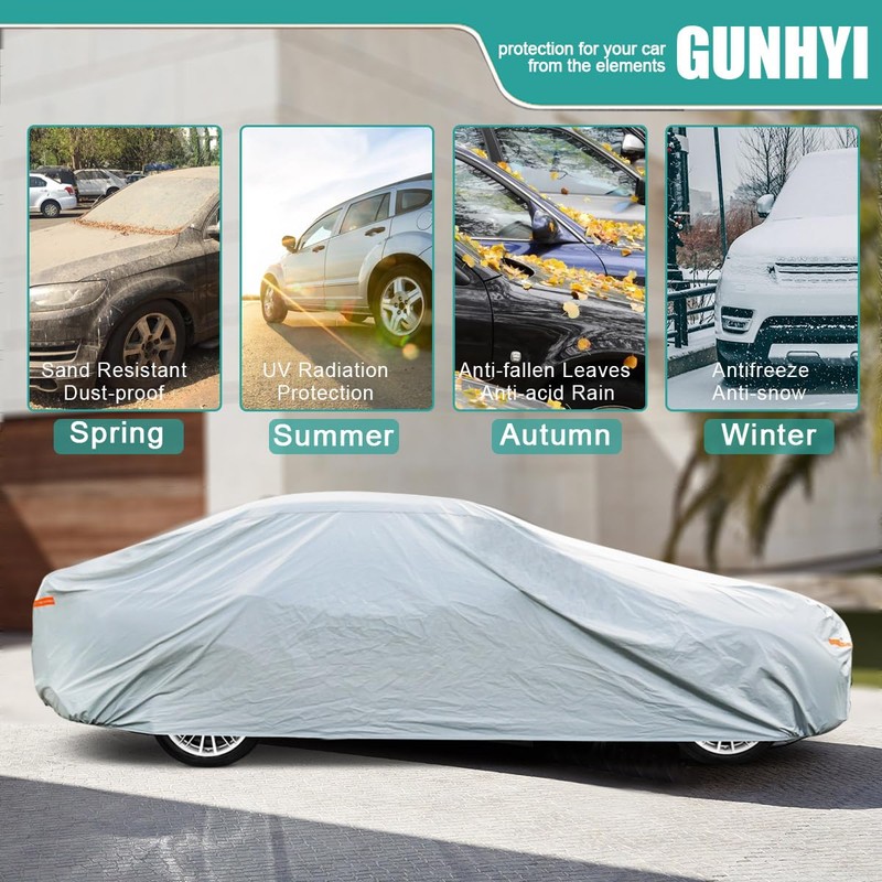 GUNHYI Waterproof Car Cover for Hyundai Genesis, 5 Layers Compatible