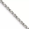 GlittersandGold Sterling Silver 2.25mm Twisted Box Chain Necklace