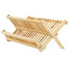 MegaChef 2-Tier Collapsible Kitchen Bamboo Drying Dish Rack