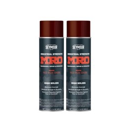 SEYMOUR 620-1407 Industrial MRO High Solids Spray Paint, Red Iron Oxide Primer, 16 Ounce (Pack of 2)
