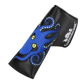 Craftsman Golf Blue Octopus Black Golf Blade Putter Headcover Cover Magnet