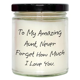 Meaningful Aunt Gifts Perfect for Christmas Funny Aunt Quotes, 9oz Vanilla Soy Candle for Aunt Toxic Quotes, Vanilla Soy Candle Gifts for Aunt Christmas