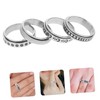 SAFIGLE 4pcs Rotating Fidget Rings for Stress Relief Unisex Wedding