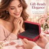 Red PU Leather Ring Jewelry Box – Velvet-Lined Multi-Ring Organizer