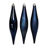 6 x Midnight Blue Icicle / Tear Drop Christmas Tree