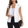 MINTLIMIT Women’s Cap Sleeve Blazer Vest with Peak Lapel One