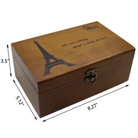 MissLytton Sewing Kit Box Basket, Wooden Hand Home Sewing Repair Tool Kit, Beginner Universal Sew Kit Accessories for Women, Men, Adults, Girls, Kids (Retro Dandelion)