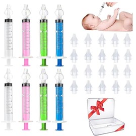 8 Piezas Jeringas Lavado Nasal 10ml con 20 Cabezales Suaves Reutilizables                                                                             