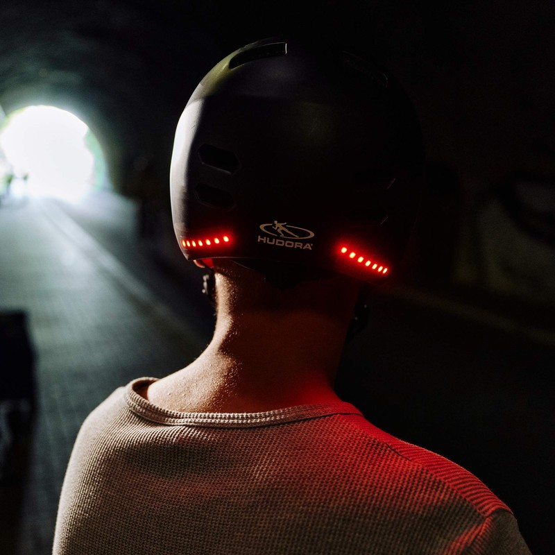 HUDORA LED Skater Helmet Black