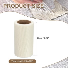 PATIKIL Drywall Repair Mesh Tape, 8 inch x 82 ft Fiberglass Repair Patch Self-Adhesive Dry Wall Joint Tape 8 Mesh Wall Hole Crack and Seam Patch, White