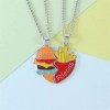 Deluxe Set 2 Cadenas Dijes Mejores Amigos Best Friends Hamburguesa
