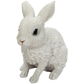 Uvia H18194-4 White Rabbit 5.9 x 4.1 x 6.1 inches (15 x 10.5 x 15.5 cm) Doll Figurine Figurine Figurine Animal Garden Decoration Realistic Cute Rabbit