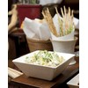 Fortessa Fortaluxe SuperWhite Vitrified China Dinnerware, Plaza 5.75-Inch Deep Square