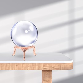 DOITOOL 2 Pcs Rose Gold Crystal Ball Stand - Metal Display Stand for Crystal Sphere, Ornament Holder, Desktop Decoration, 1.57 X 1.57 X 0.98 Inch