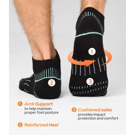 BAMBOO COOL Men's Ankle Socks Athletic 6 Pack