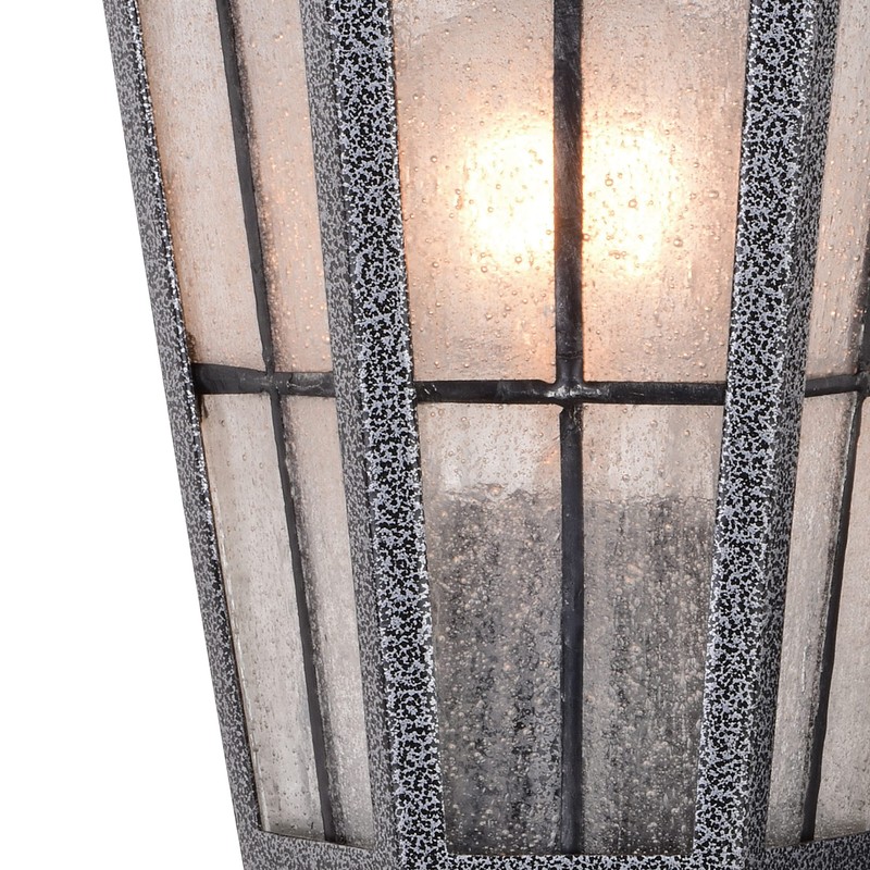 VAXCEL York Textured Pewter Motion Sensor Dusk to Dawn Traditional