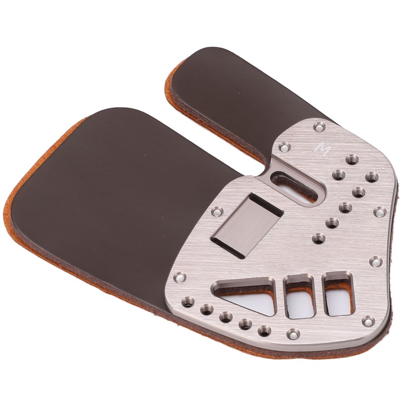 Leather Archery Finger Tab Protect Guard Recurve Bow Protector Shooting