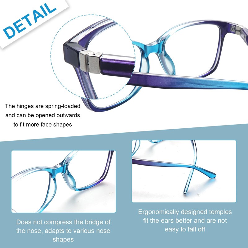 STASTEND 4 Pack Progressive Multifocus Reading Glasses for Women Men
