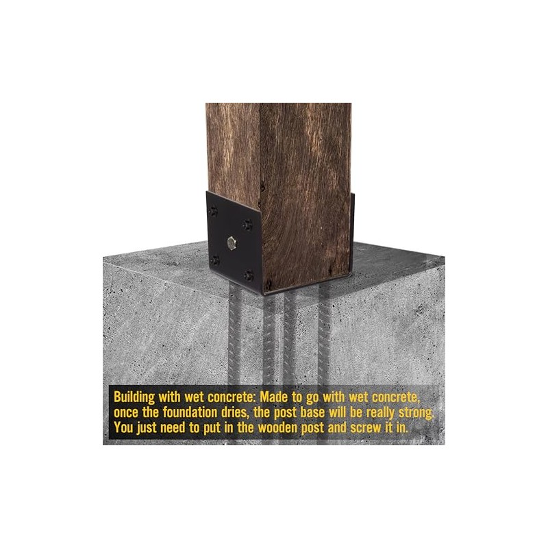 Fence Post Holder Ground Spike Use for Concrete Deck -