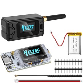 Heltec WiFi LoRa 32 V3 Development Board with Plastic Case 800mAh Battery ESP32 S3 SX1262 Meshtastic LoRaWAN Compatible OLED Display Type-C USB IoT Node for Smart Home Industrial Control (N30 Black)