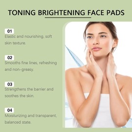 Almohadillas de Colágeno con Centella Asiática, Tónico Facial Antienvejecimiento, Minimizador de Poros, 60 Unidades, Transparente, Cuidado para Piel Sensible (1PCS)