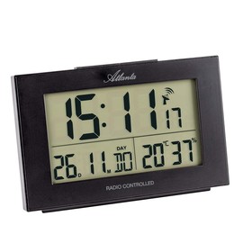 Atlanta Funkwecker Digital 2 Weckzeiten Temperatur Luftfeuchtigkeit Licht Snooze - 1889/7