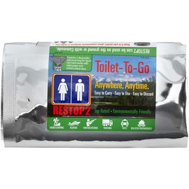 RESTOP™ 2 - Portable Toilet Solid (Poop) and Liquid (Pee) Leak Proof Waste Bag - Toilet Paper and Wet Wipe Included (24 Pack)