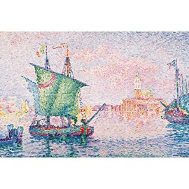 Tile Mural Venice Seascape sea sailfishes by Paul Signac Kitchen Bathroom Shower Wall Backsplash Splashback 3x2 4.25" Ceramic, Matte